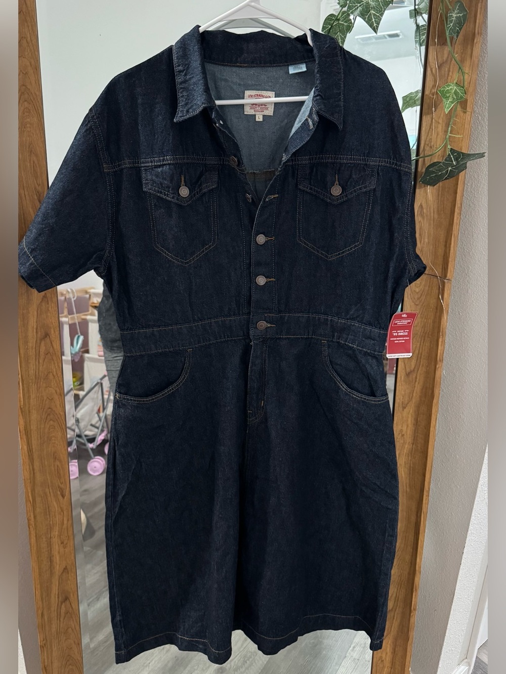 BNWT Levi's Button-Front Midi Denim Dress (Vintage ‘95 Dress) - Picture 4 of 8